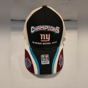 Reebok Black and Cream Super Bowl XLII Champions Cap